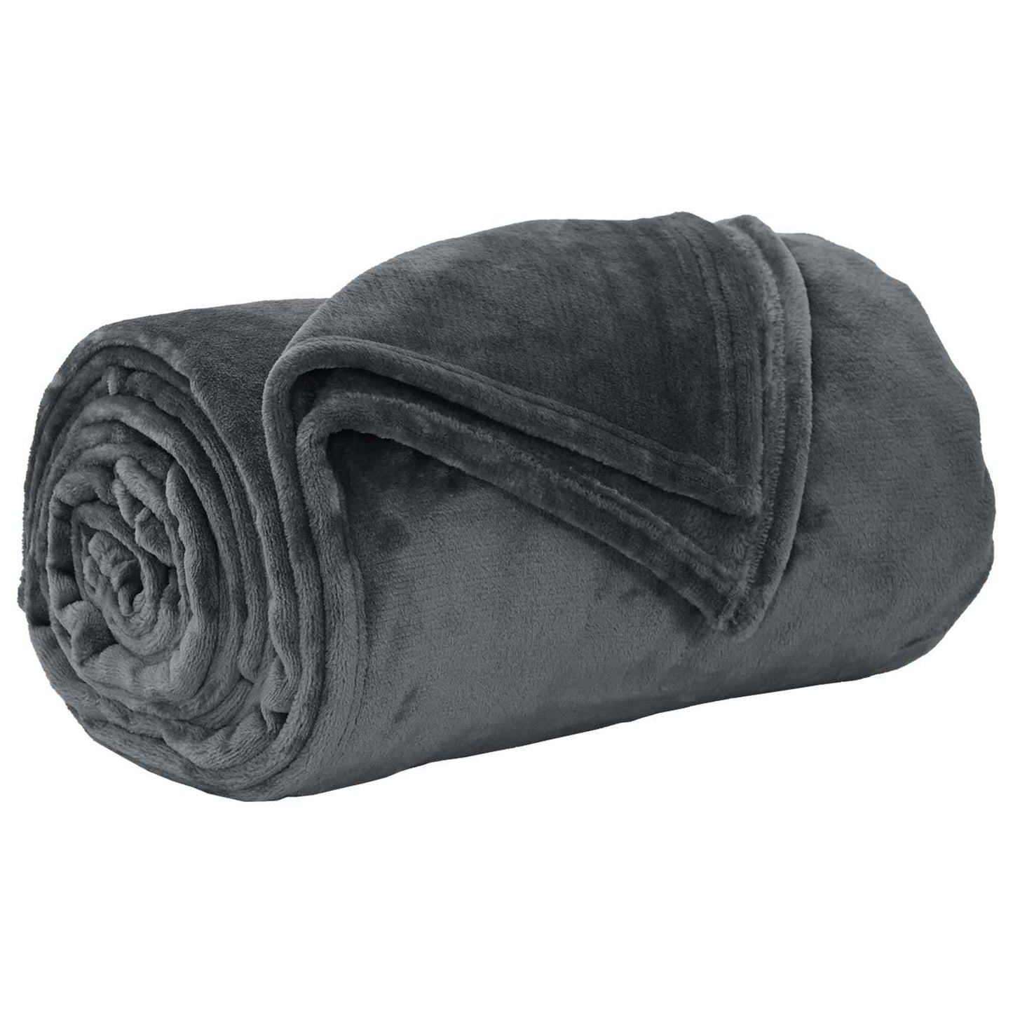 Throw Blanket Dark Grey 130 x 150 cm Fleece