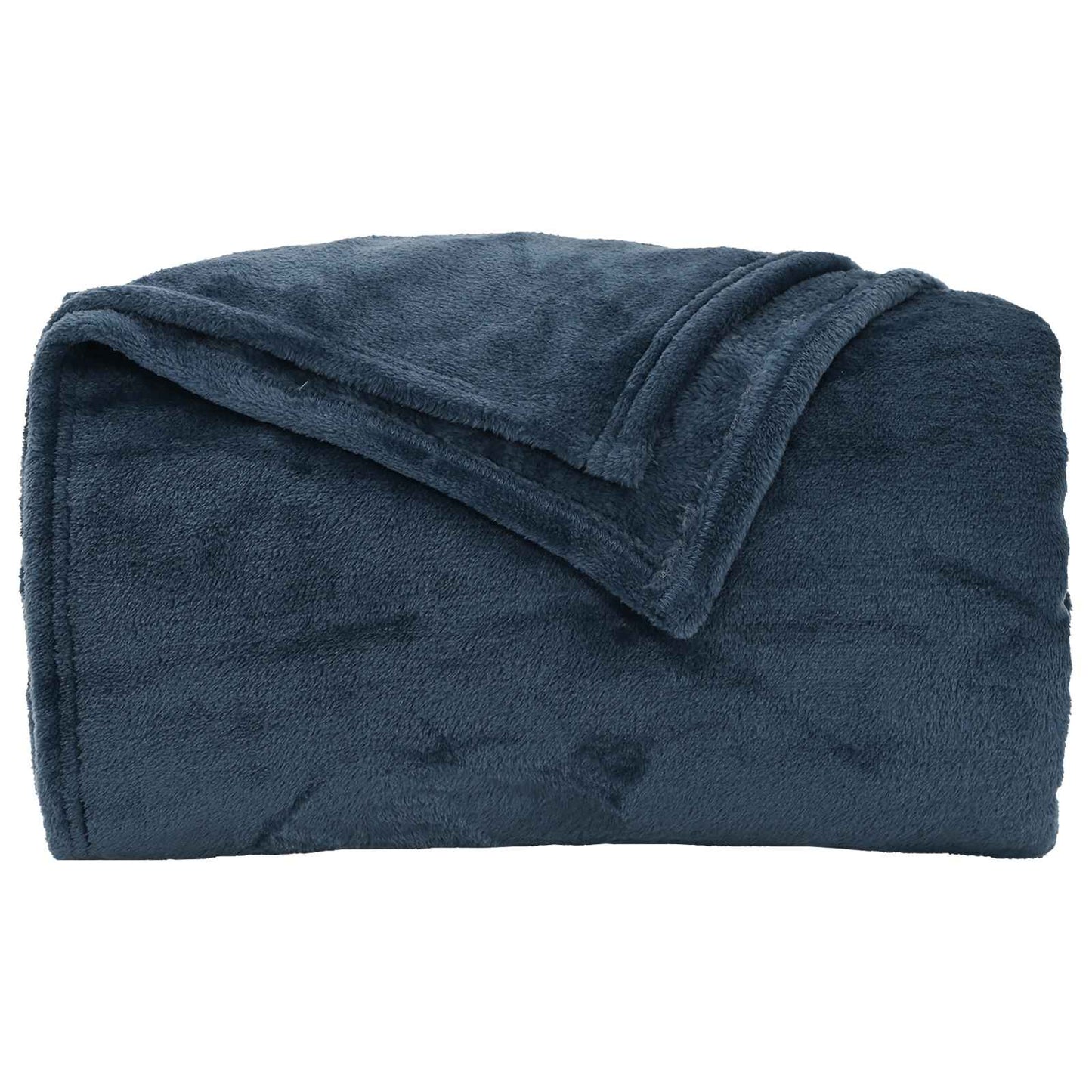 Throw Blanket Navy Blue 150 x 200 cm Fleece