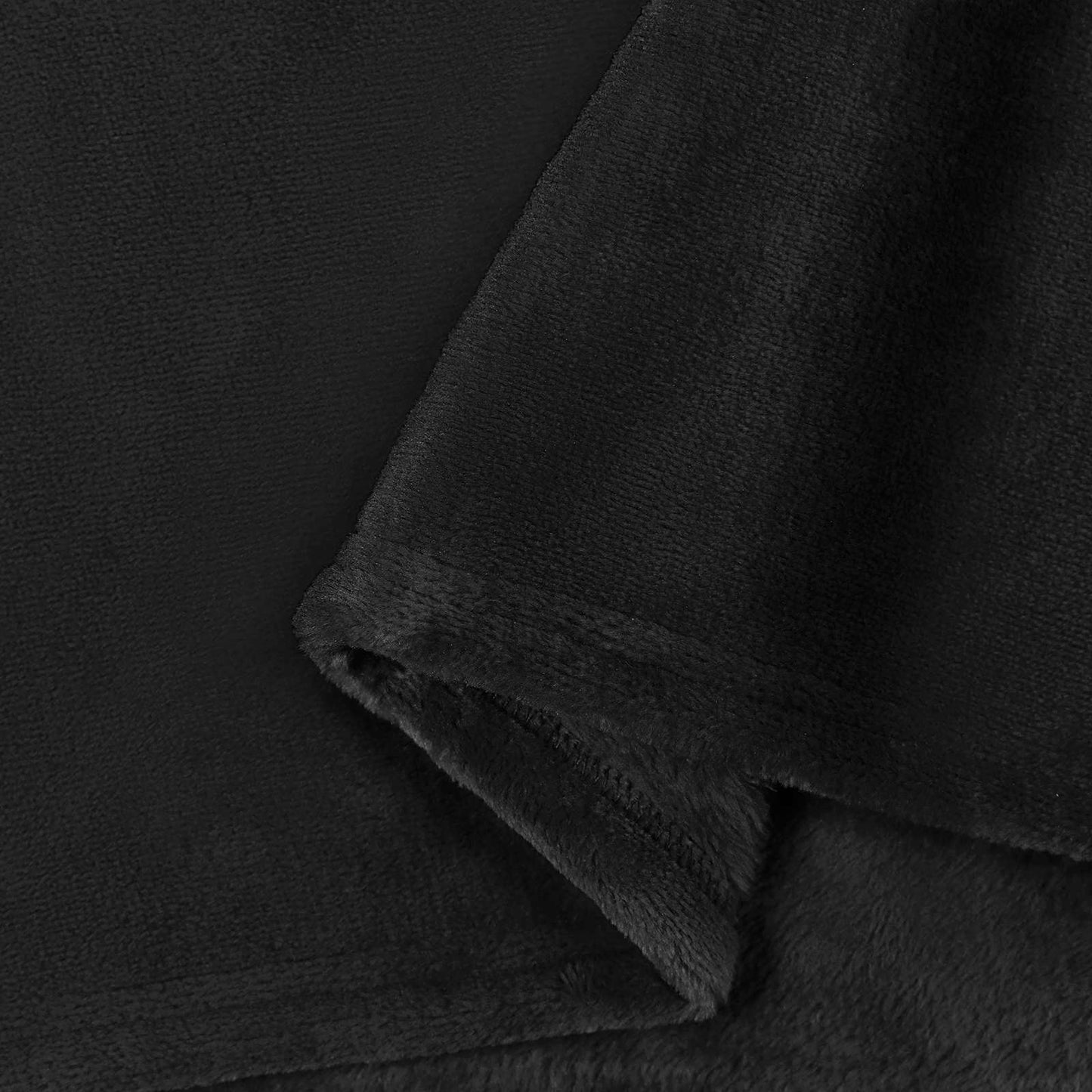 Jeté de lit noir 220 x 240 cm Polaire