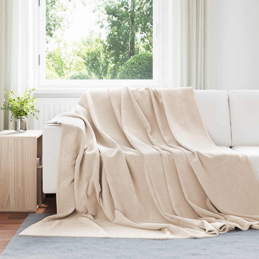 Throws 6 pcs Beige 240 x 270 cm Fleece