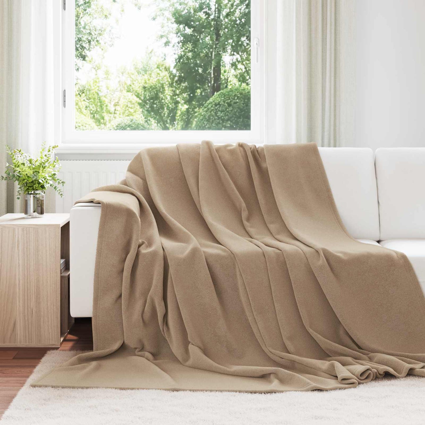 Blankets 6 pcs Camel 220 x 240 cm Fleece