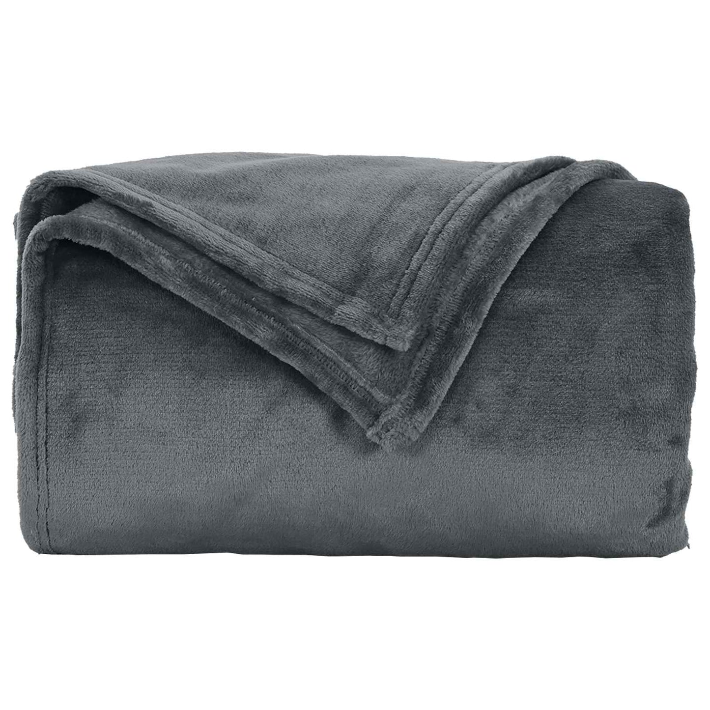 Wohndecken 6 pcs Dunkelgrau 240 x 270 cm Fleece