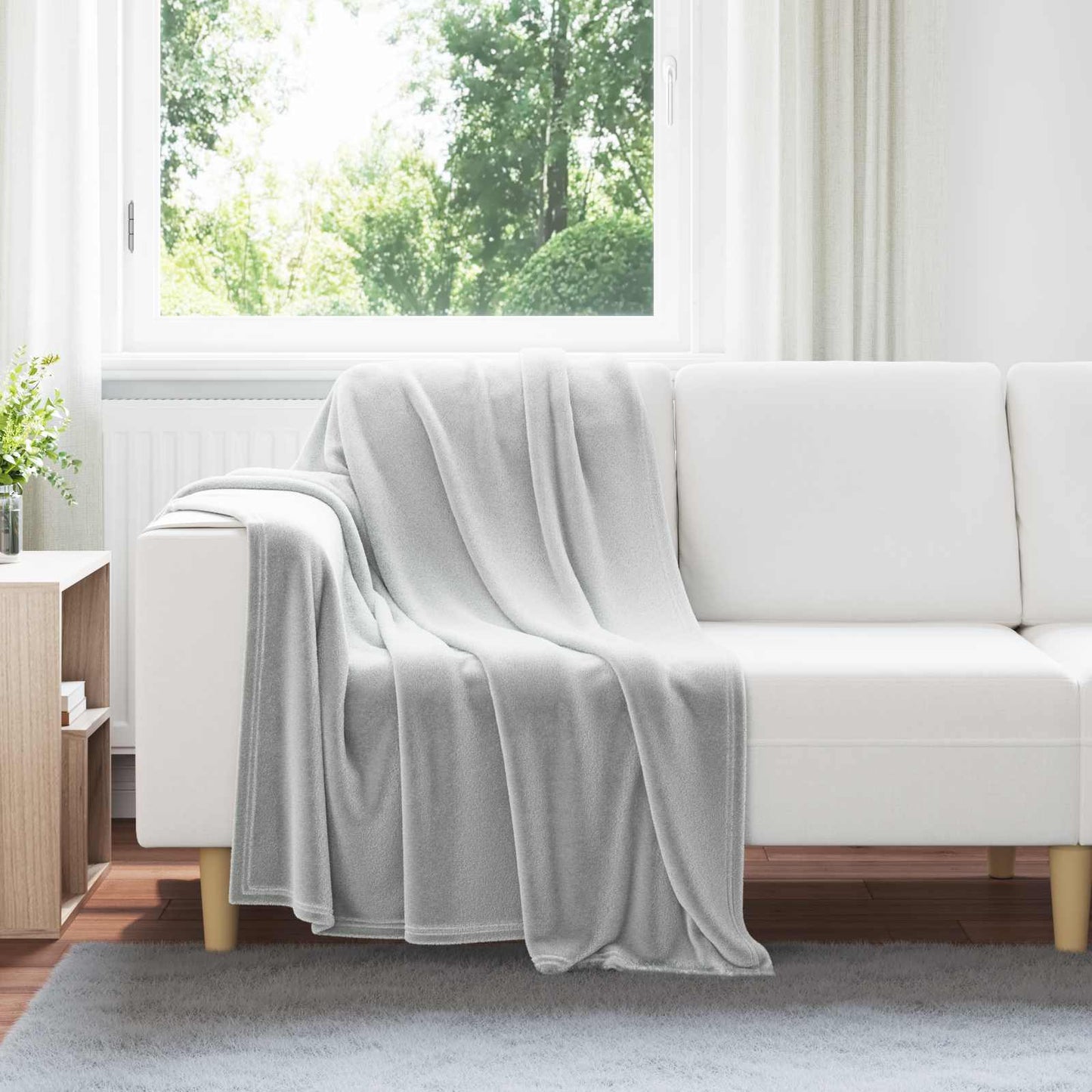 Wohndecken 6 pcs Grau 130 x 150 cm Fleece