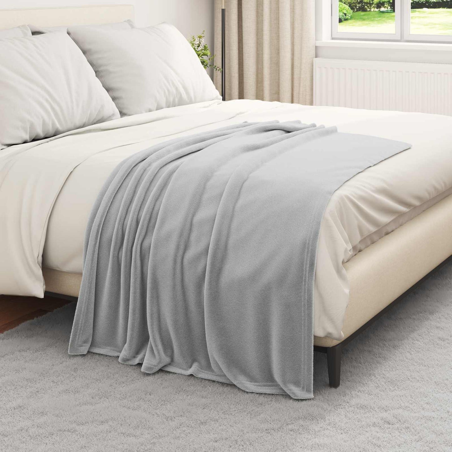 Wohndecken 6 pcs Grau 130 x 150 cm Fleece