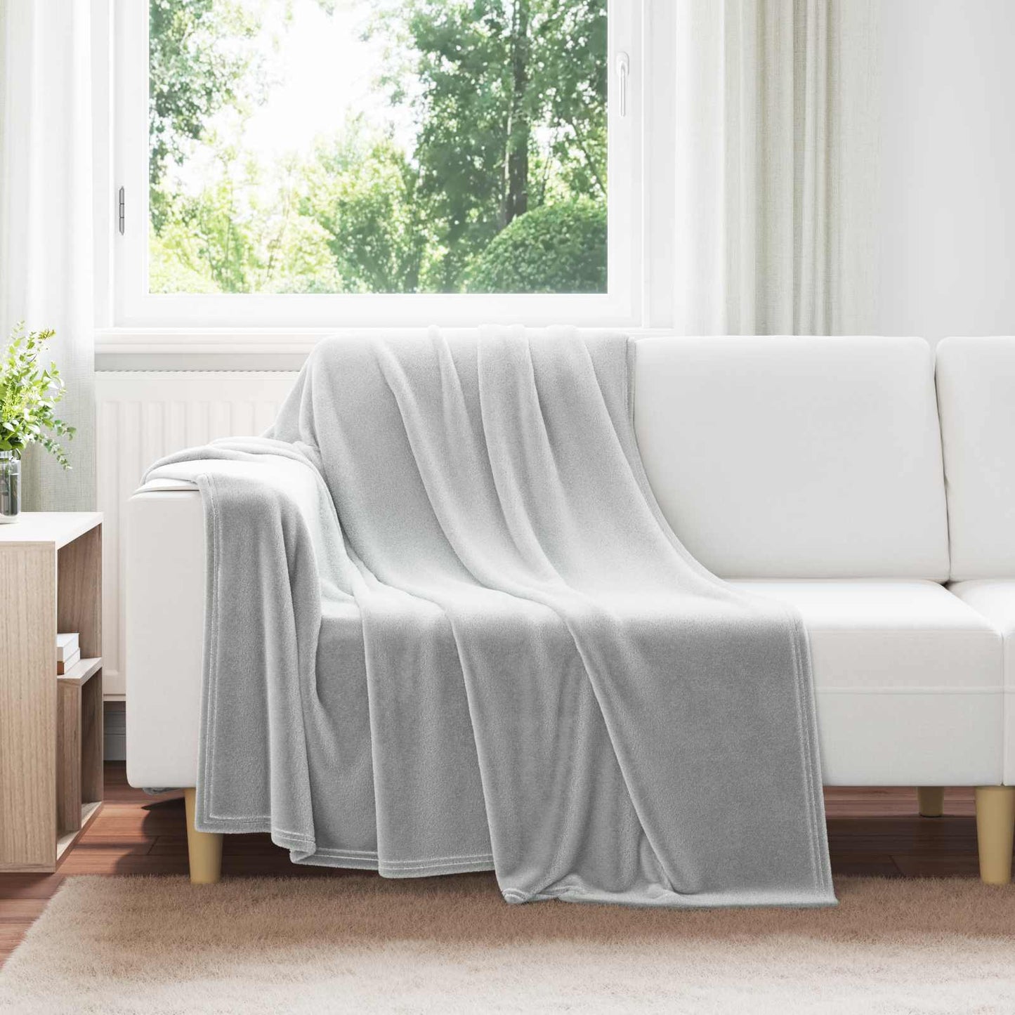 Wohndecken 6 pcs Grau 150 x 200 cm Fleece