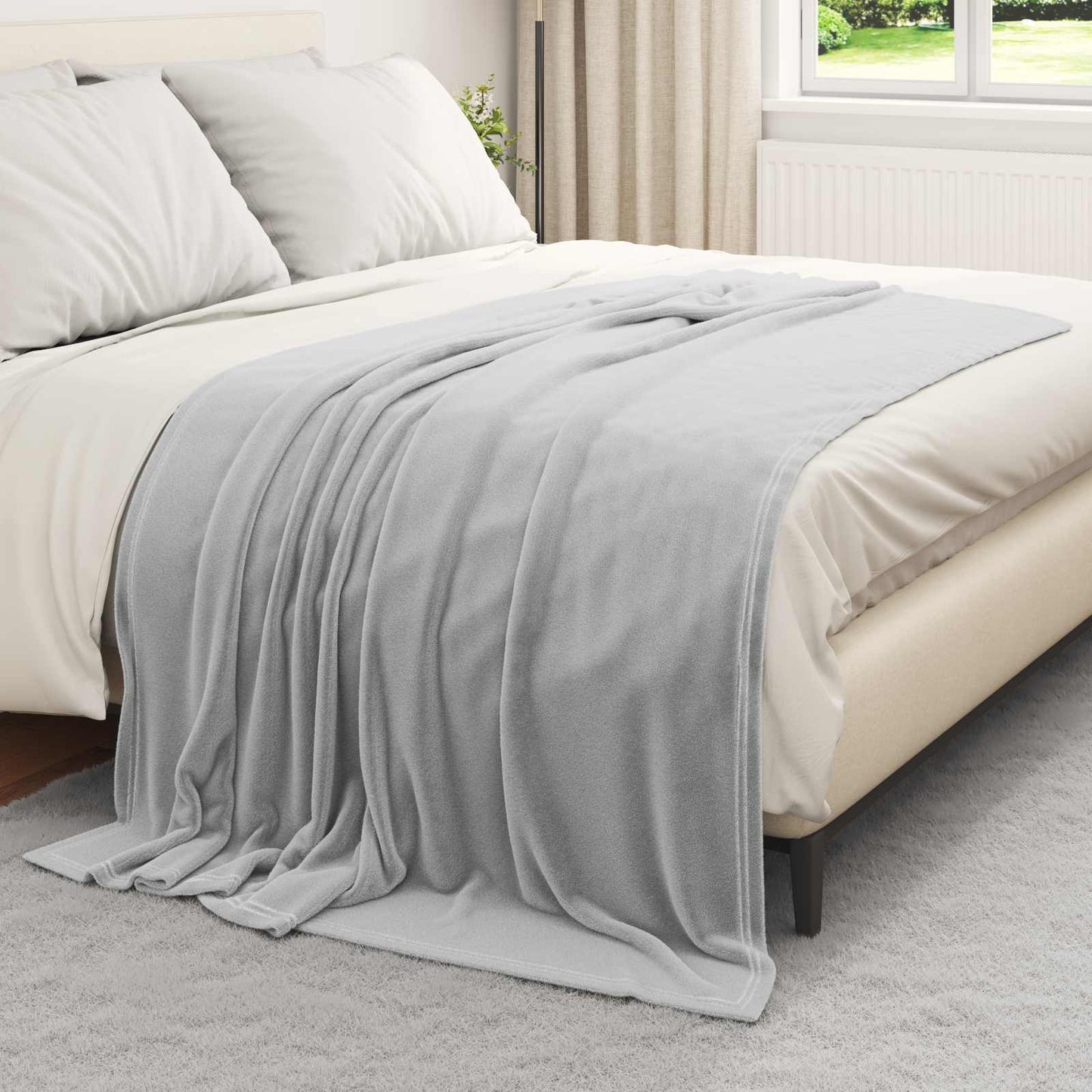 Wohndecken 6 pcs Grau 150 x 200 cm Fleece
