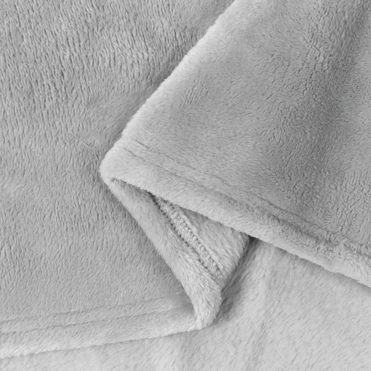 Plaids 6 pcs Gris 240 x 270 cm Polaire