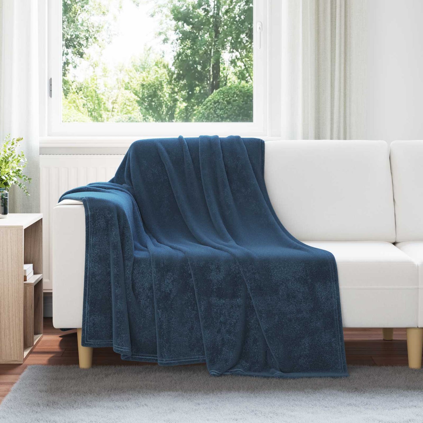 Wohndecken 6 pcs Marineblau 150 x 200 cm Fleece