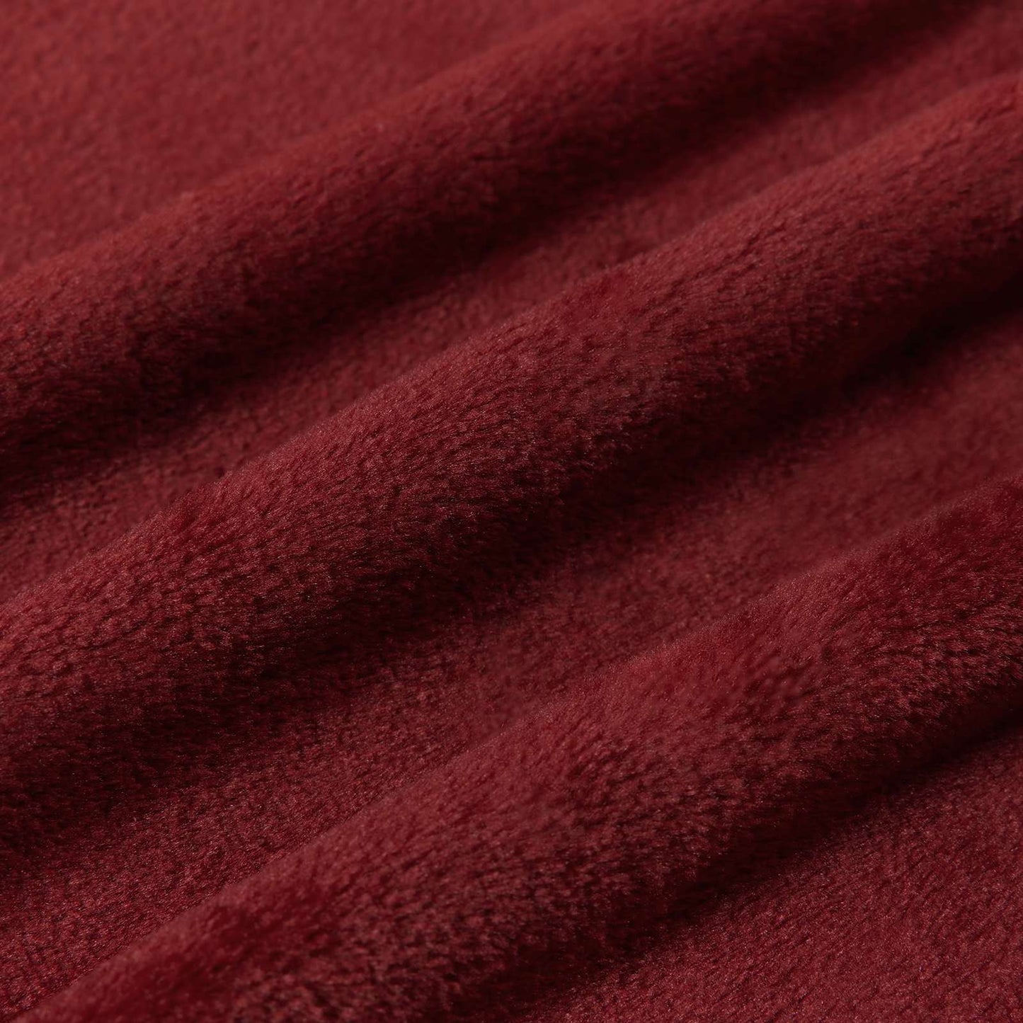 Plaids 6 pcs Bordeaux 220 x 240 cm Polaire