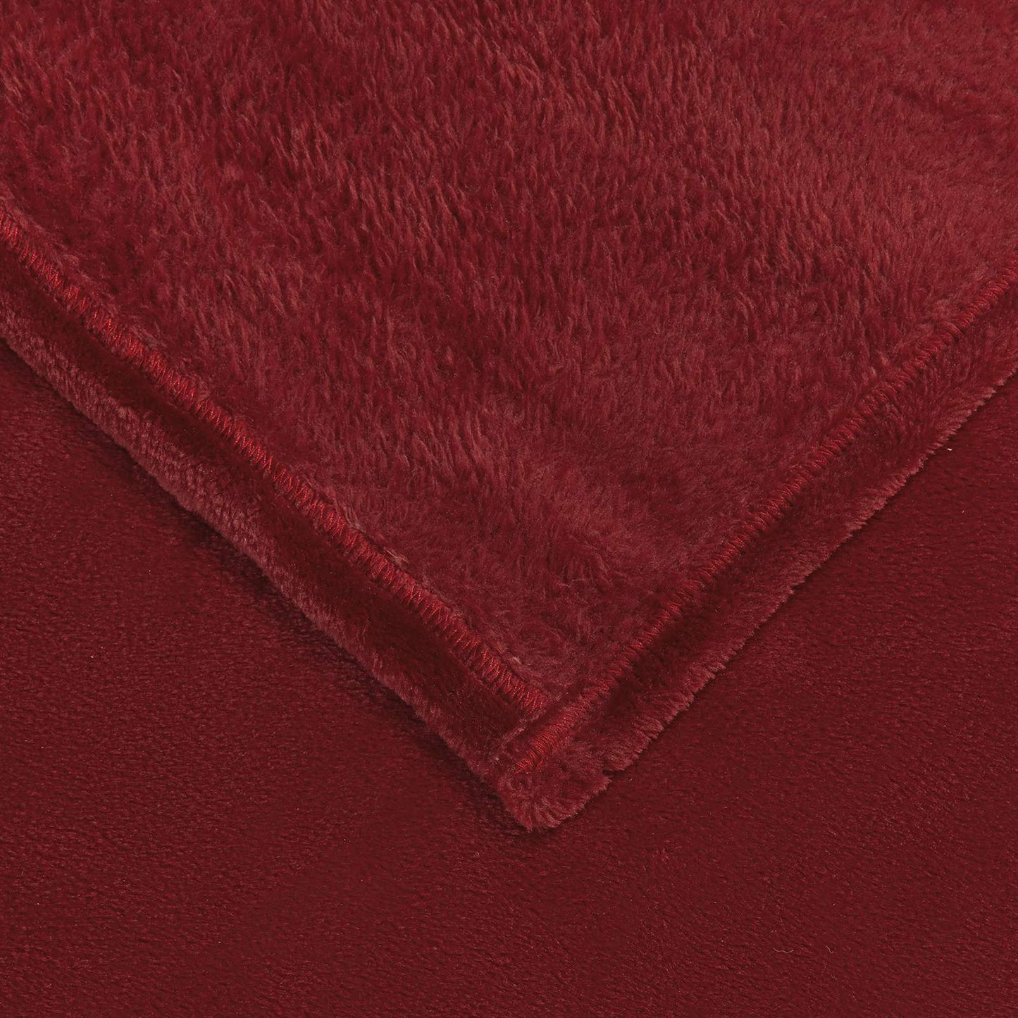 Blankets 6 pcs Bordeaux Red 240 x 270 cm Fleece