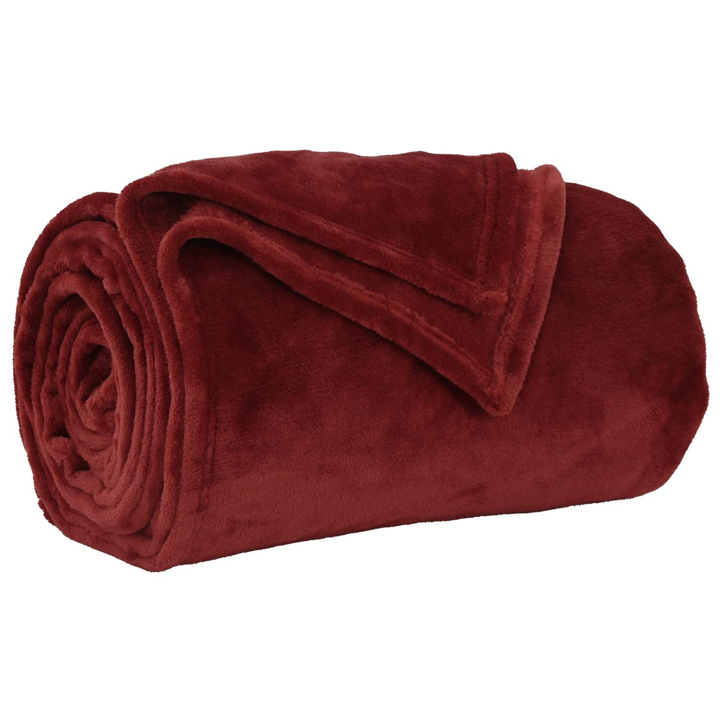 Blankets 6 pcs Bordeaux Red 240 x 270 cm Fleece