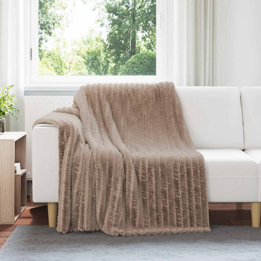 Überwurfdecke Kamel 200 x 150 cm Fleece