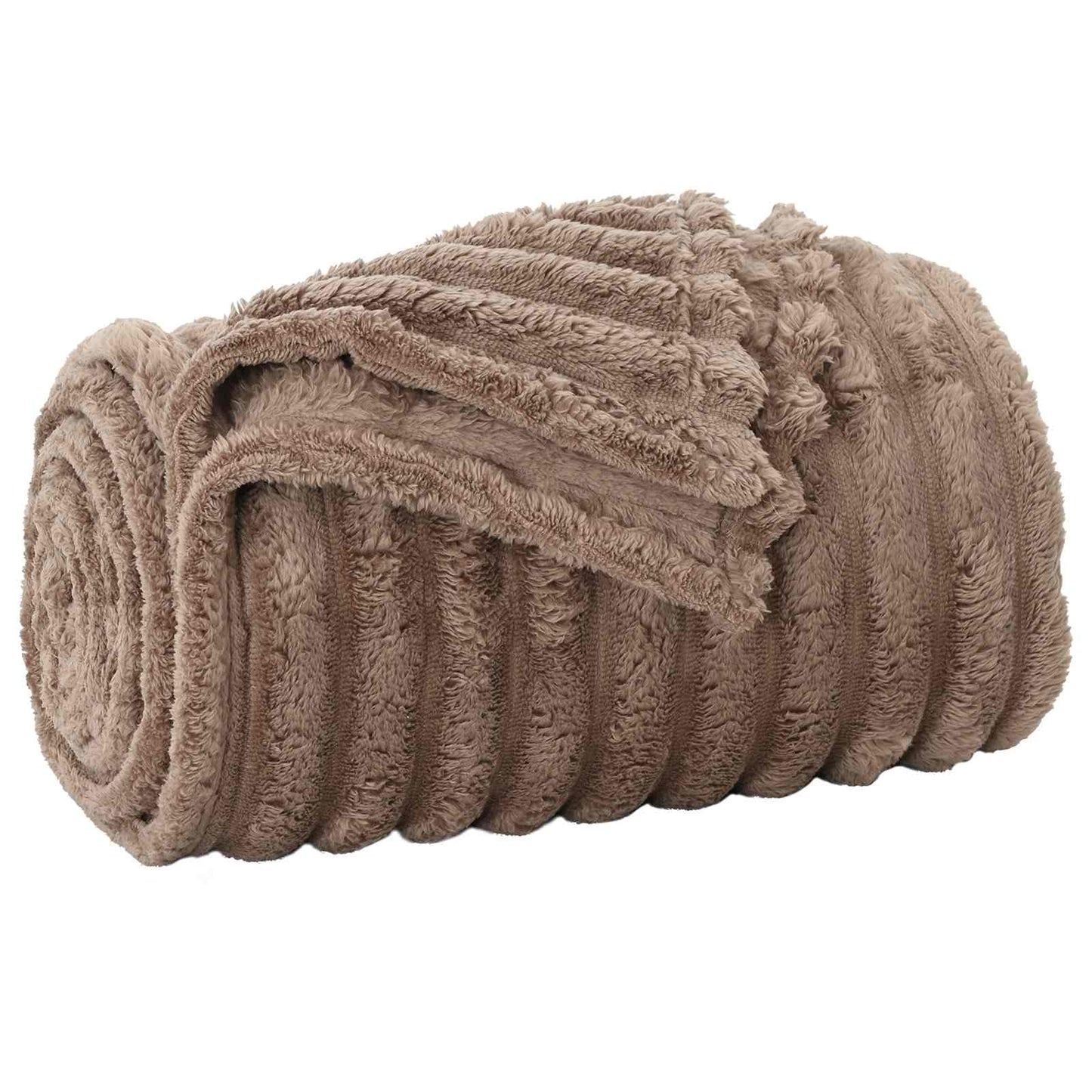 Überwurfdecke Kamel 200 x 150 cm Fleece