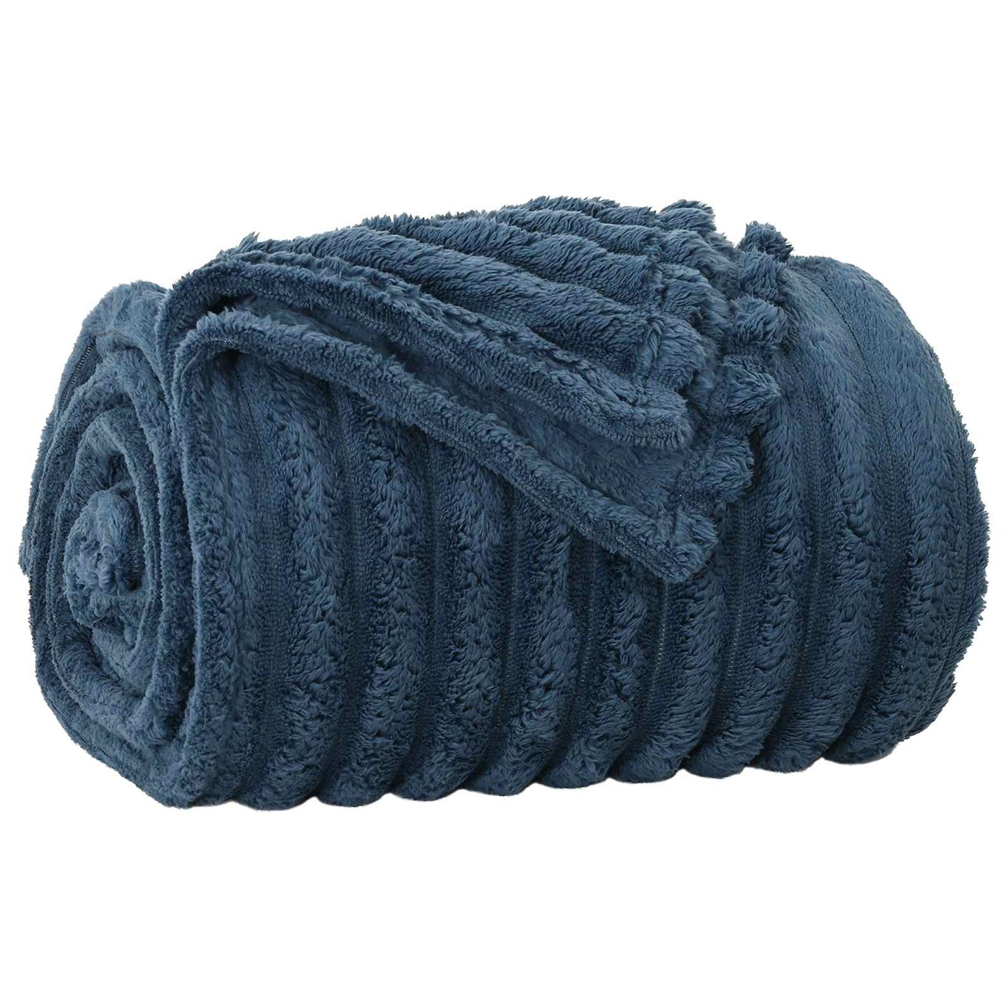 Throw Blanket Navy Blue 150 x 130 cm Fleece