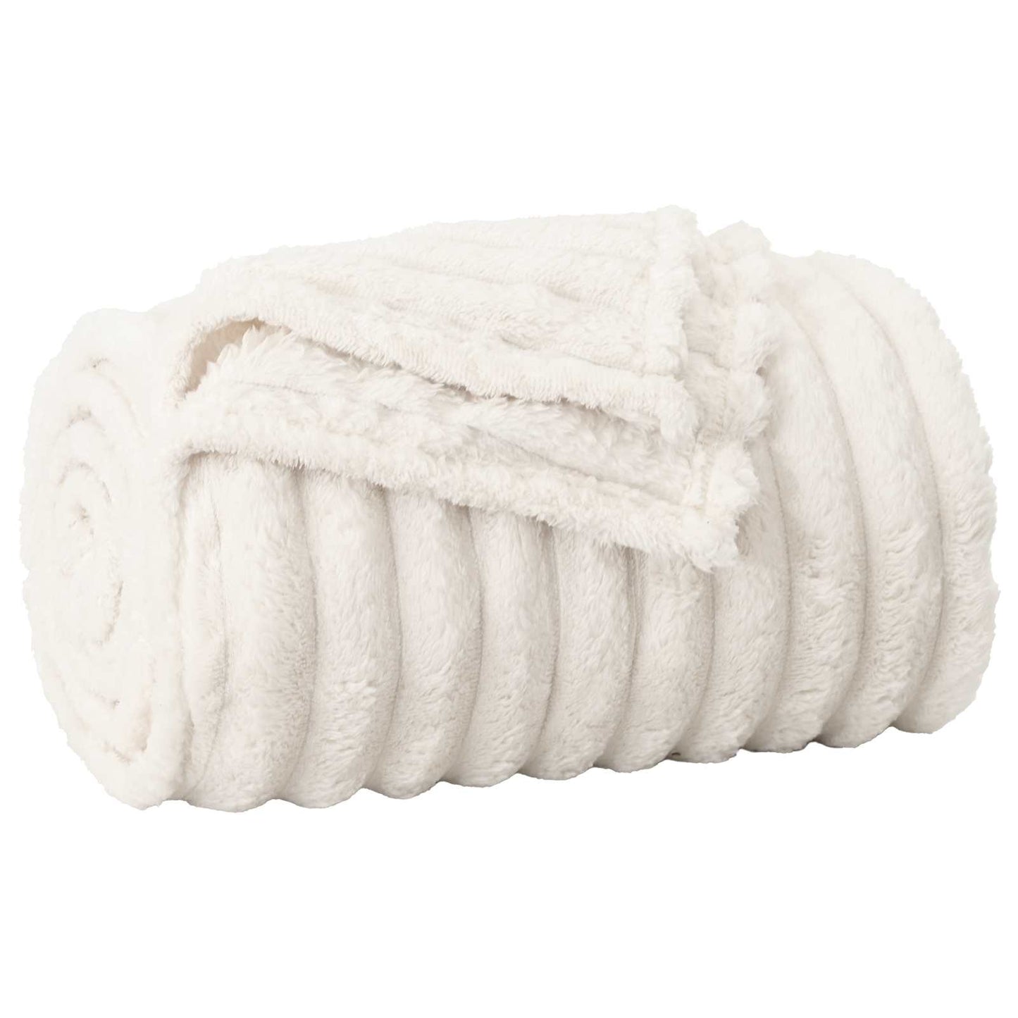 Throw Blanket Cream 150 x 130 cm Fleece