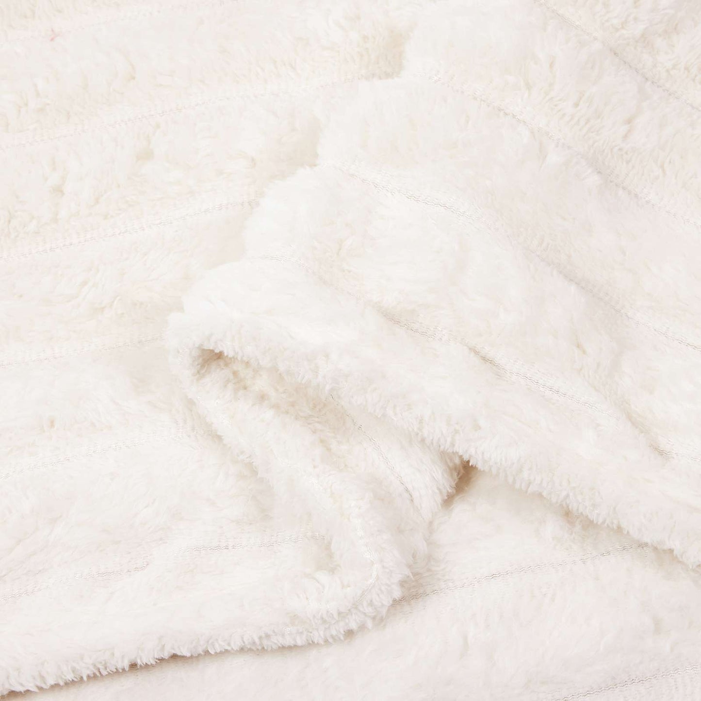 Überwurfdecke Creme 240 x 220 cm Fleece