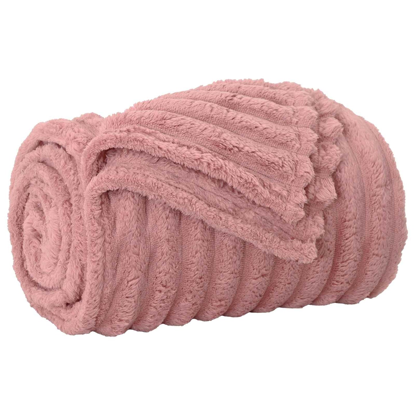 Überwurfdecke Rosa 150 x 130 cm Fleece
