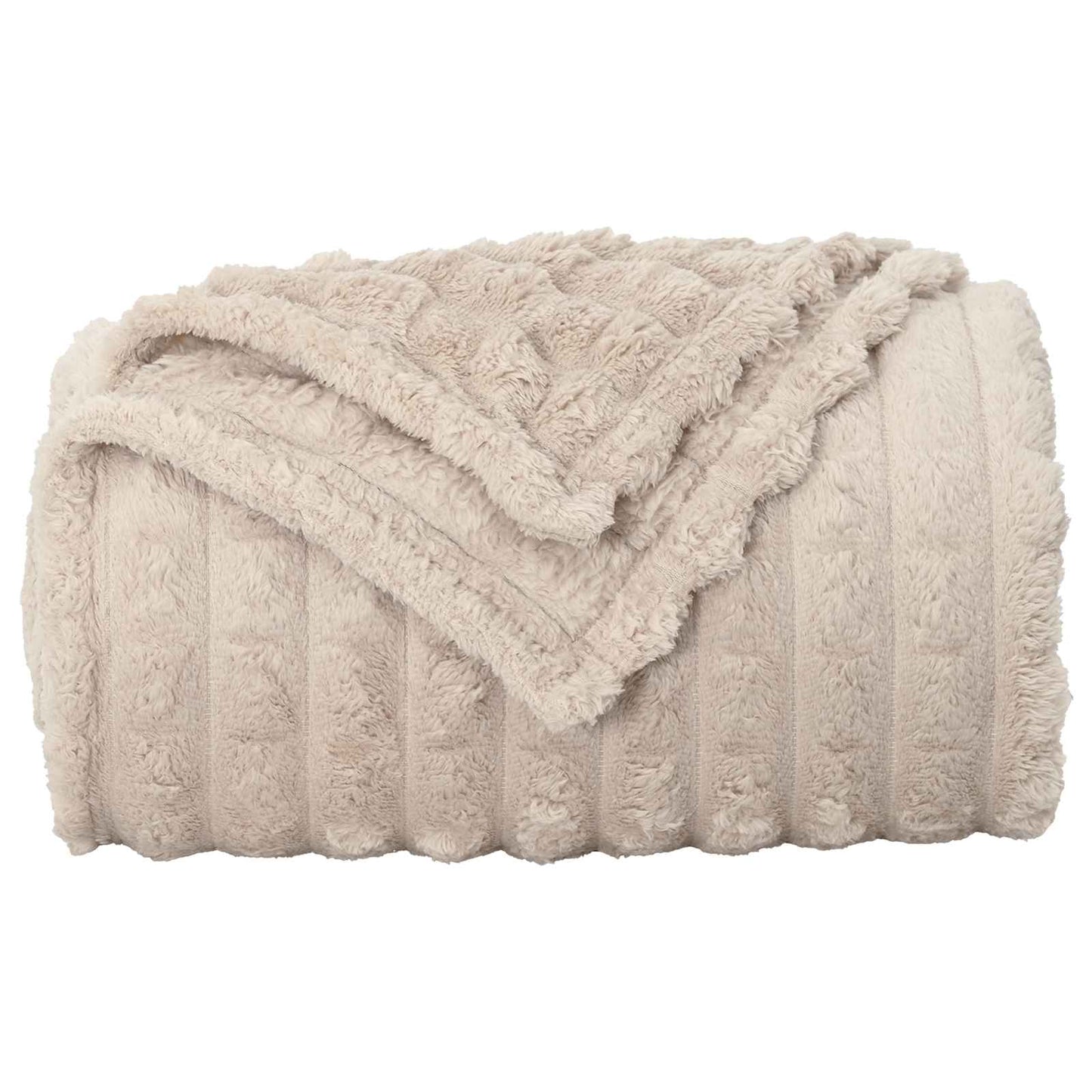 Wohndecken 6 pcs Beige 240 x 220 cm Fleece