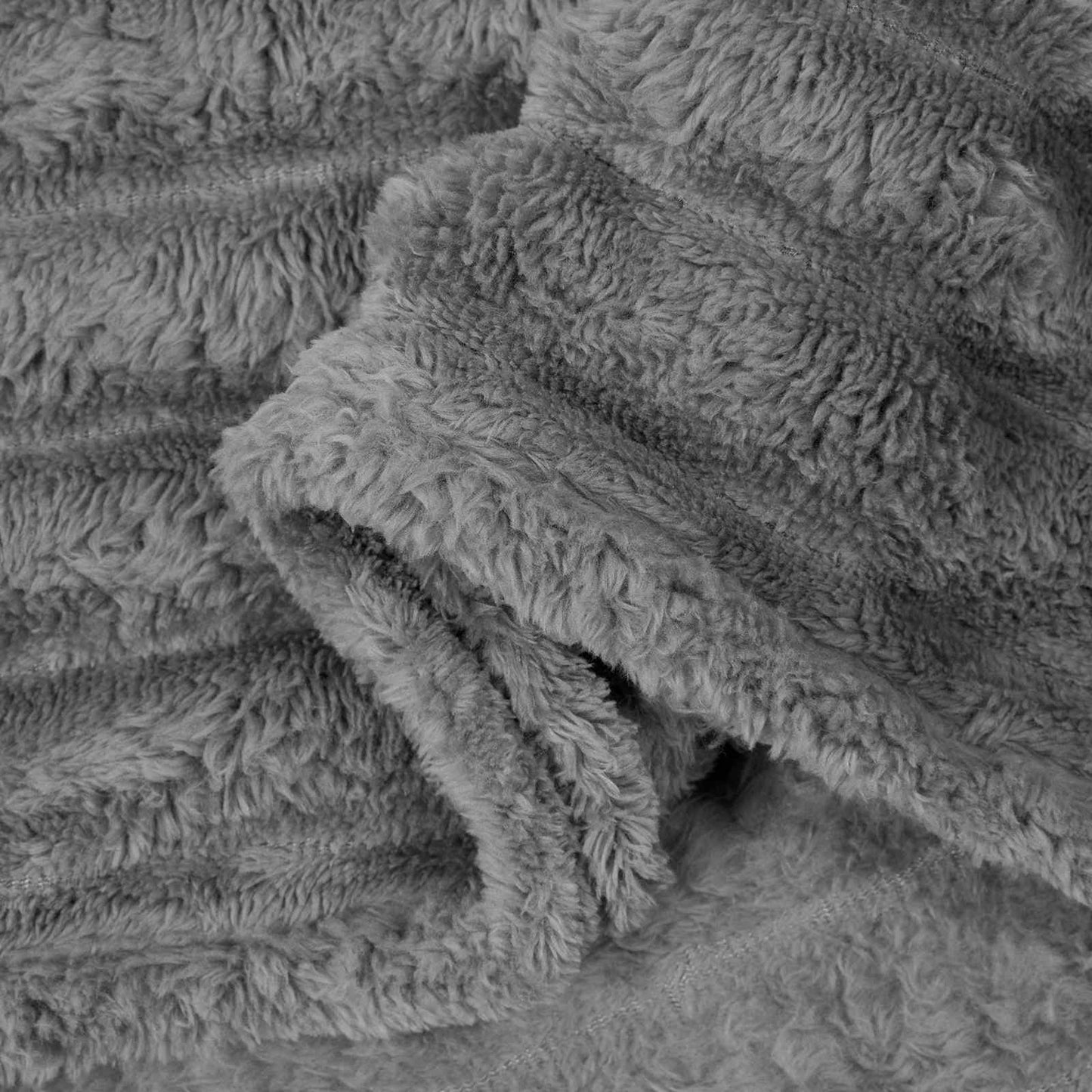 Wohndecken 6 pcs Dunkelgrau 200 x 150 cm Fleece