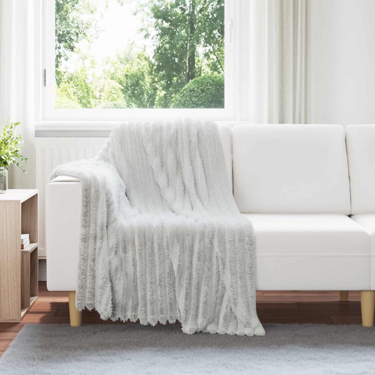 Wohndecken 6 pcs Grau 150 x 130 cm Fleece