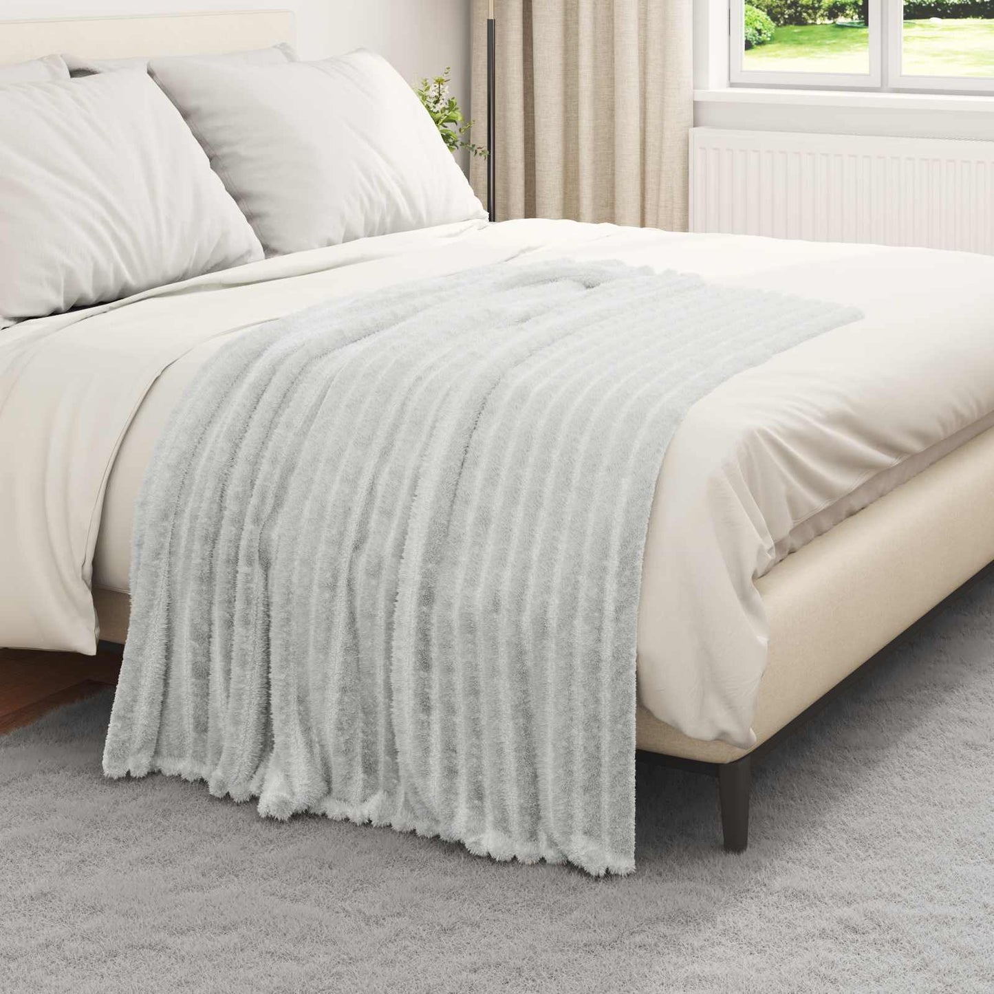 Wohndecken 6 pcs Grau 150 x 130 cm Fleece