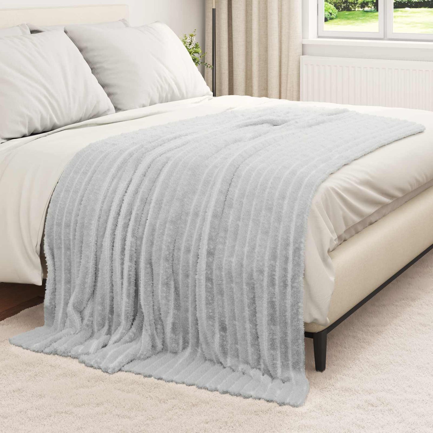 Wohndecken 6 pcs Grau 200 x 150 cm Fleece
