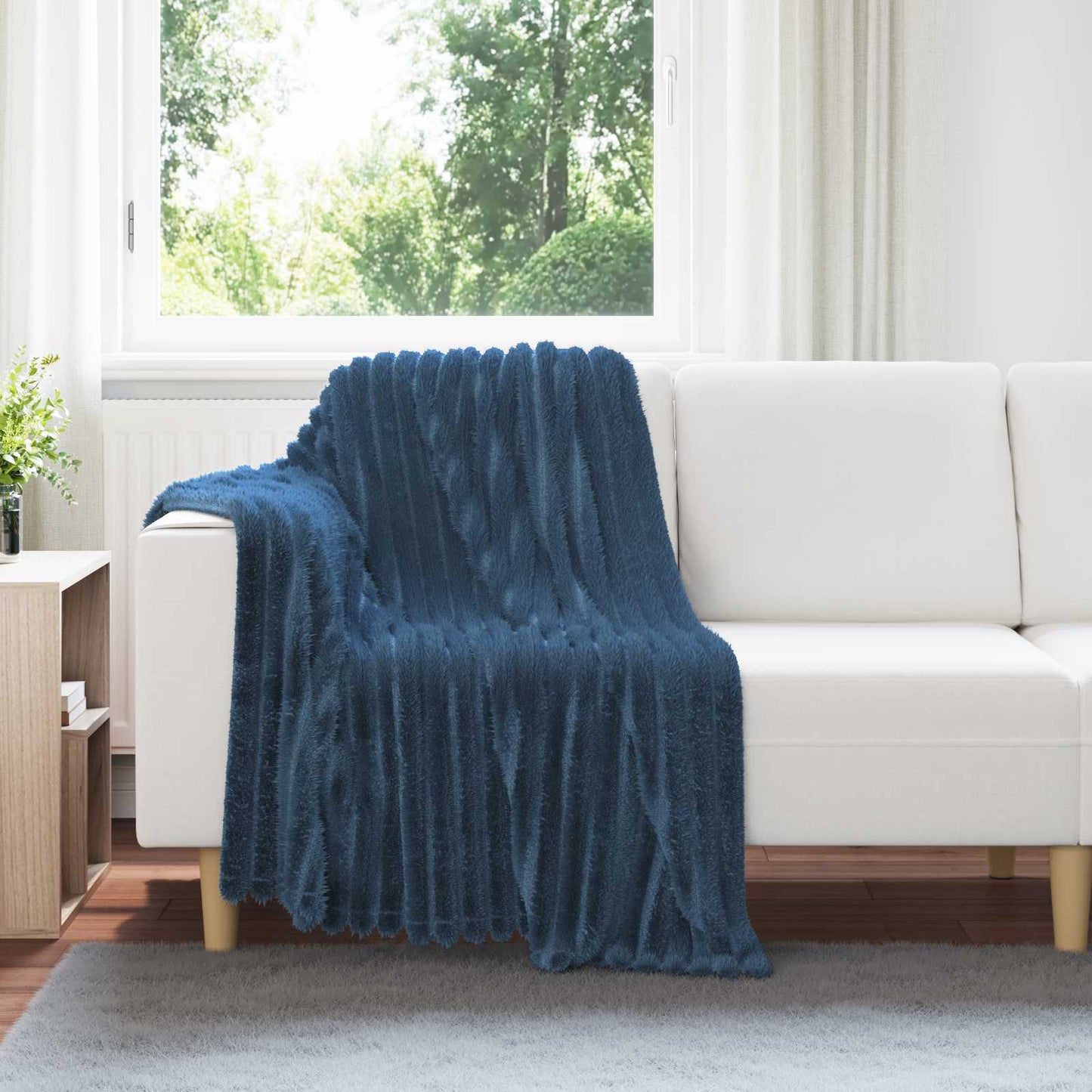 Wohndecken 6 pcs Marineblau 150 x 130 cm Fleece