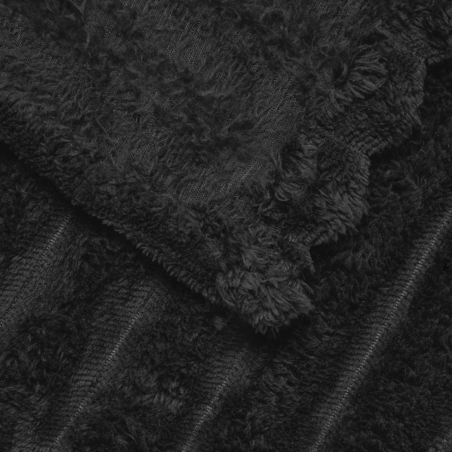 Wohndecken 6 pcs Schwarz 200 x 150 cm Fleece