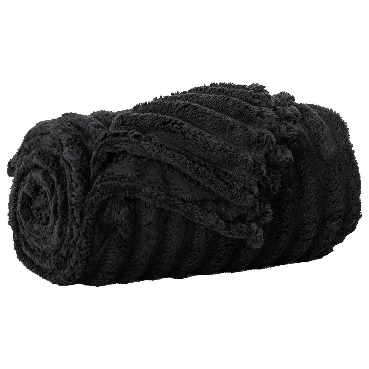 Wohndecken 6 pcs Schwarz 200 x 150 cm Fleece