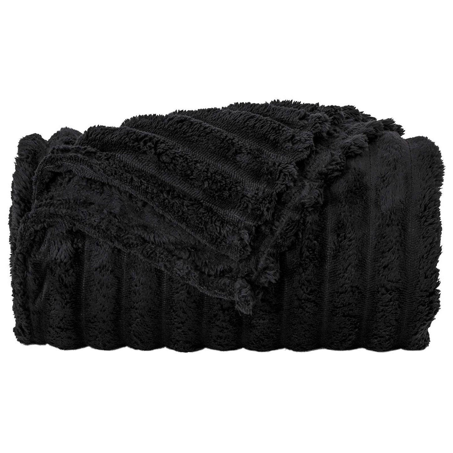 Wohndecken 6 pcs Schwarz 200 x 150 cm Fleece