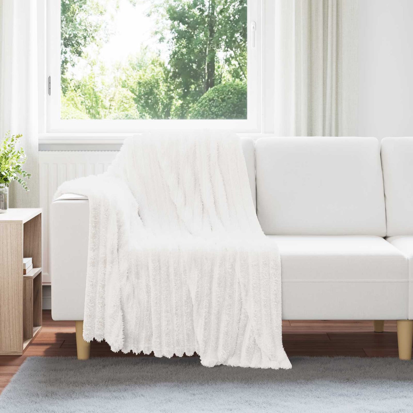 Blankets 6 pcs White 150 x 130 cm Fleece