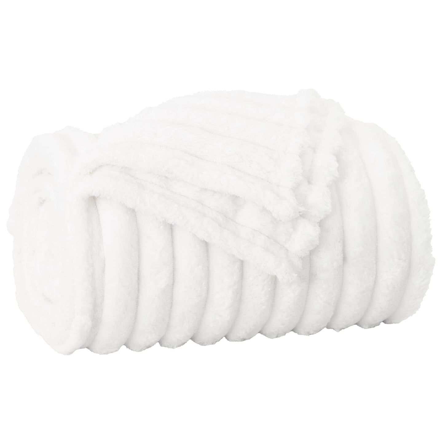 Throws 6 pcs White 240 x 220 cm Fleece