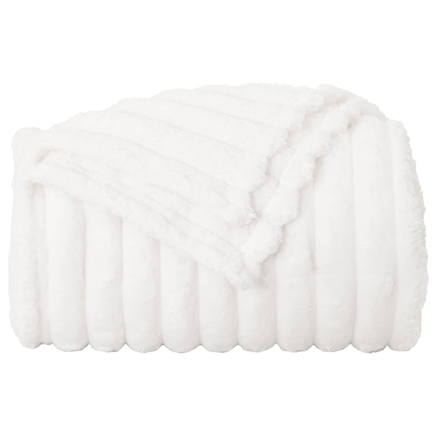 Throws 6 pcs White 240 x 220 cm Fleece