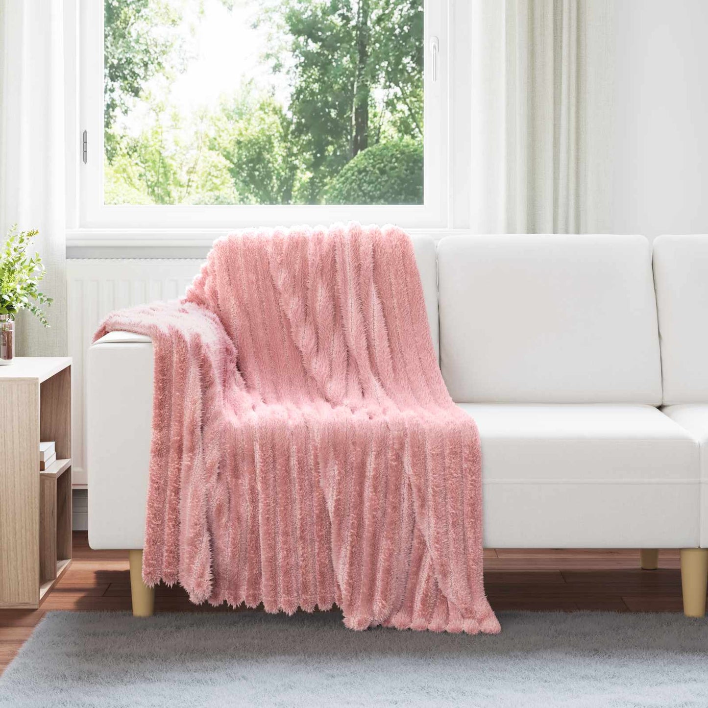 Plaids 6 pcs Rose 150 x 130 cm Polaire