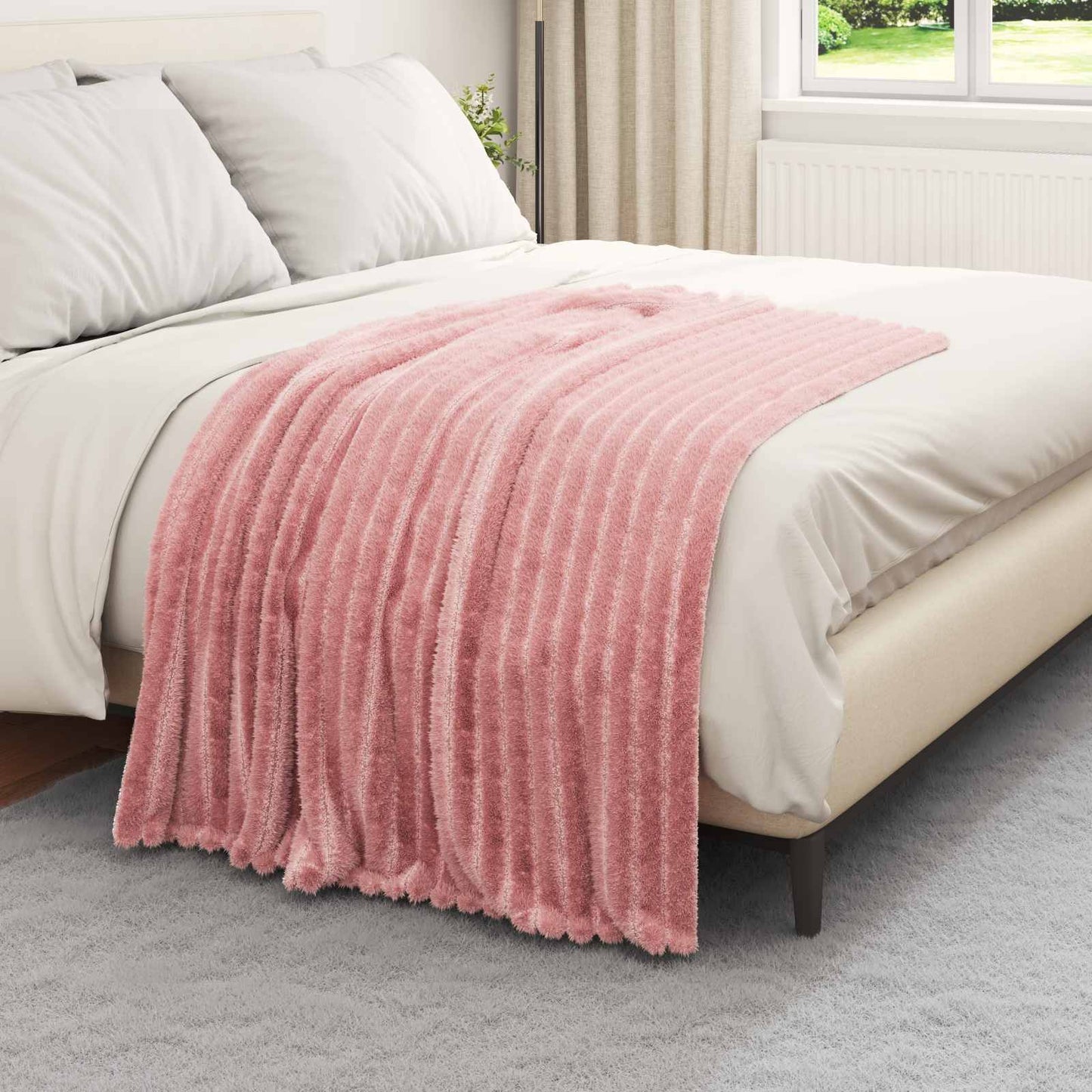 Plaids 6 pcs Rose 150 x 130 cm Polaire