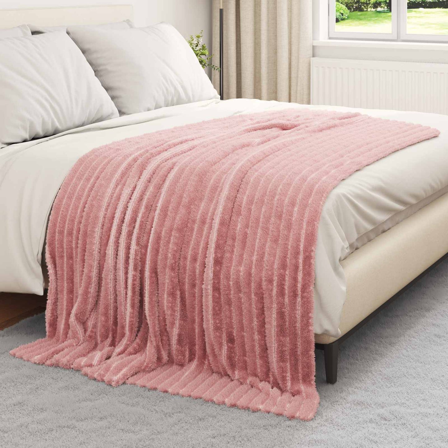 Fleece Blankets 6 pcs Pink 200 x 150 cm