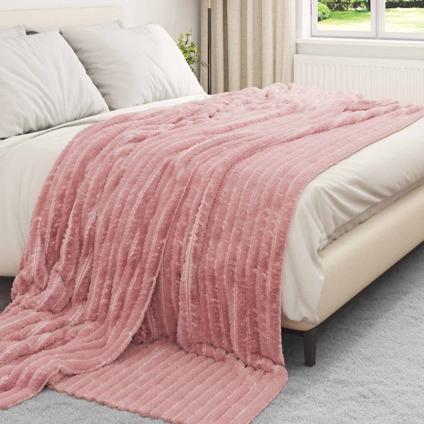 Wohndecken 6 pcs Rosa 270 x 240 cm Fleece