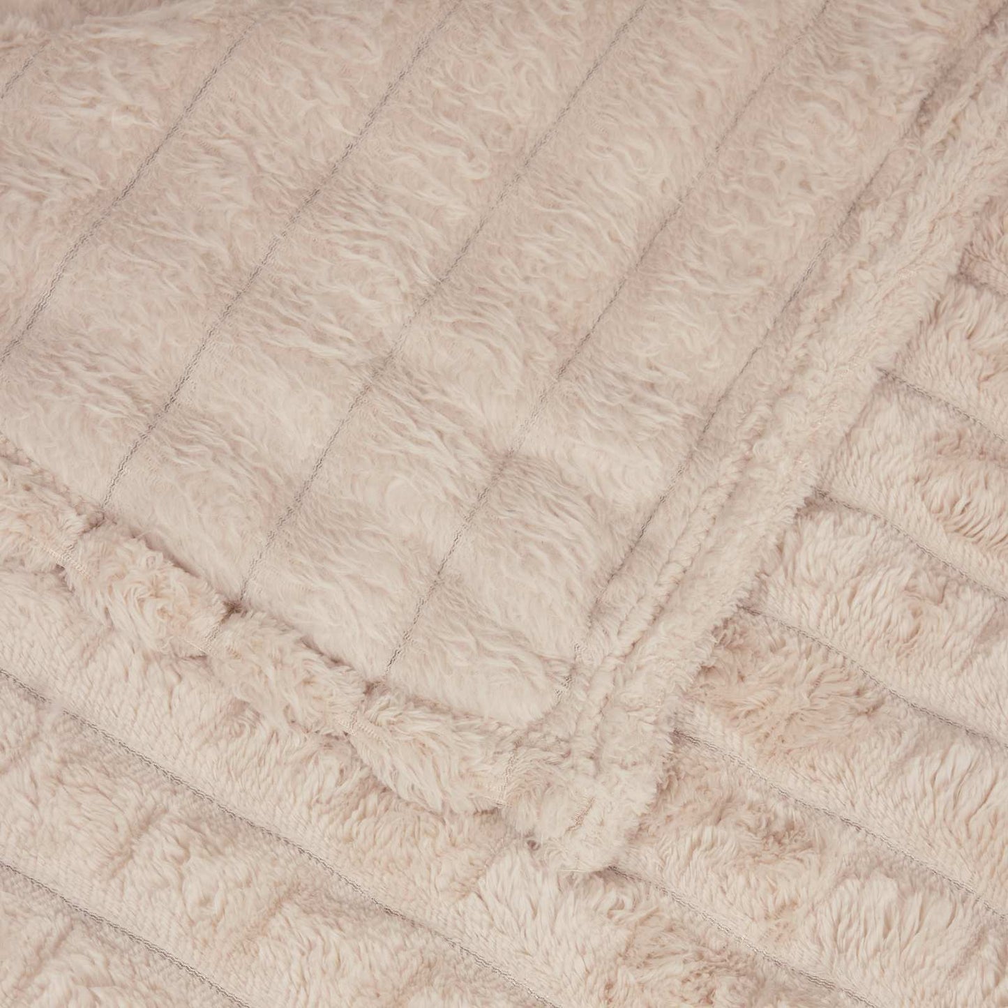 Überwurfdecke Beige 200 x 150 cm Fleece