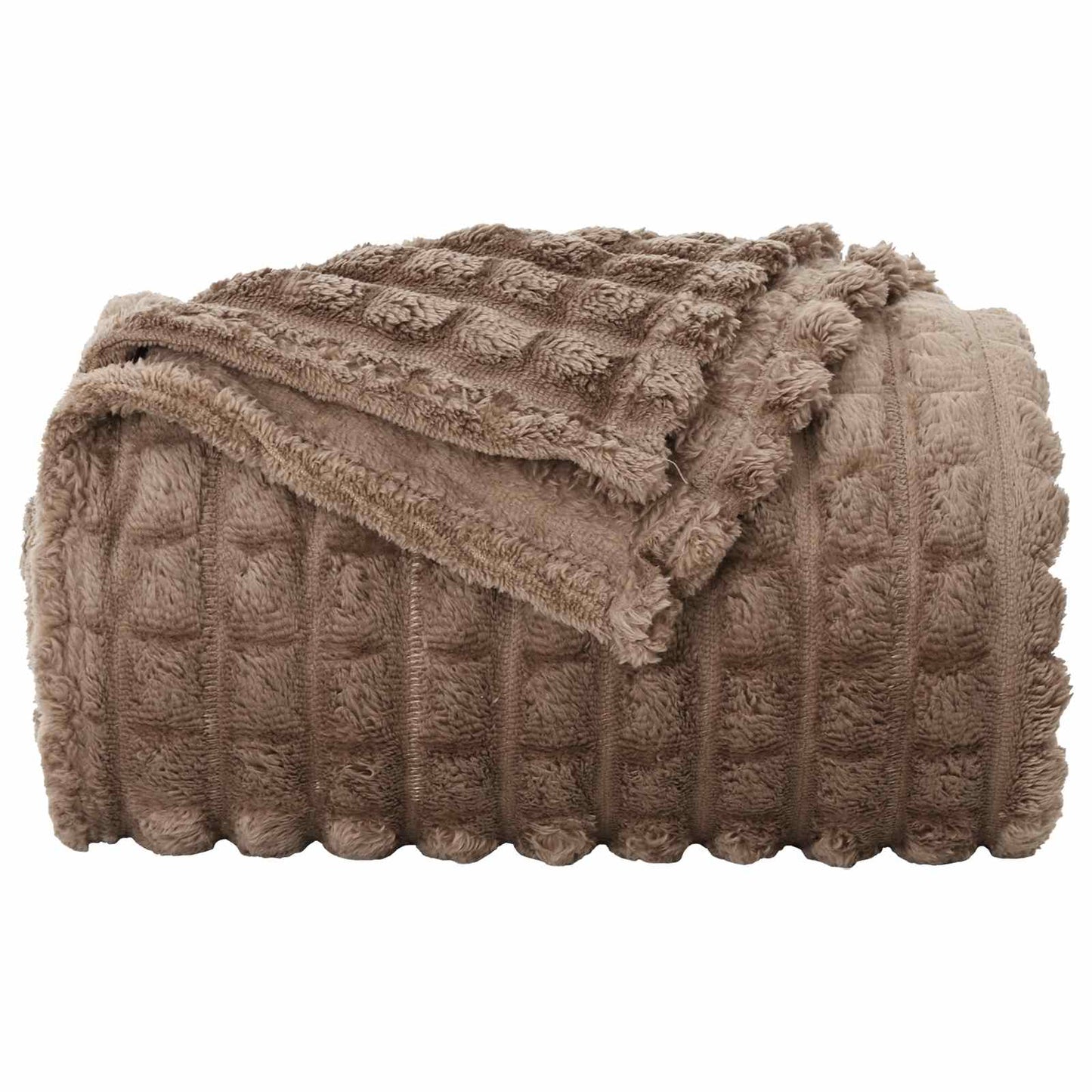 Überwurfdecke Kamel 240 x 220 cm Fleece