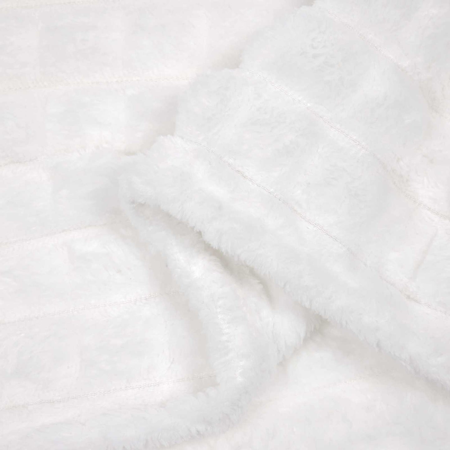 White Throw Blanket 200 x 150 cm Fleece