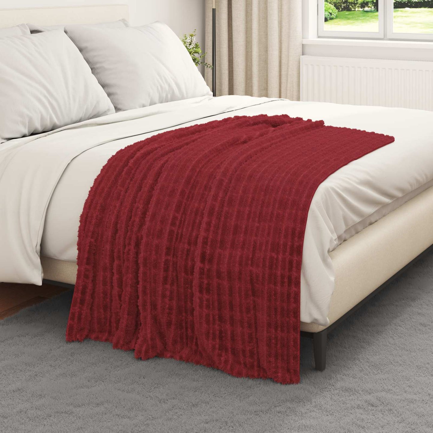 Throw blanket Bordeaux 150 x 130 cm Fleece