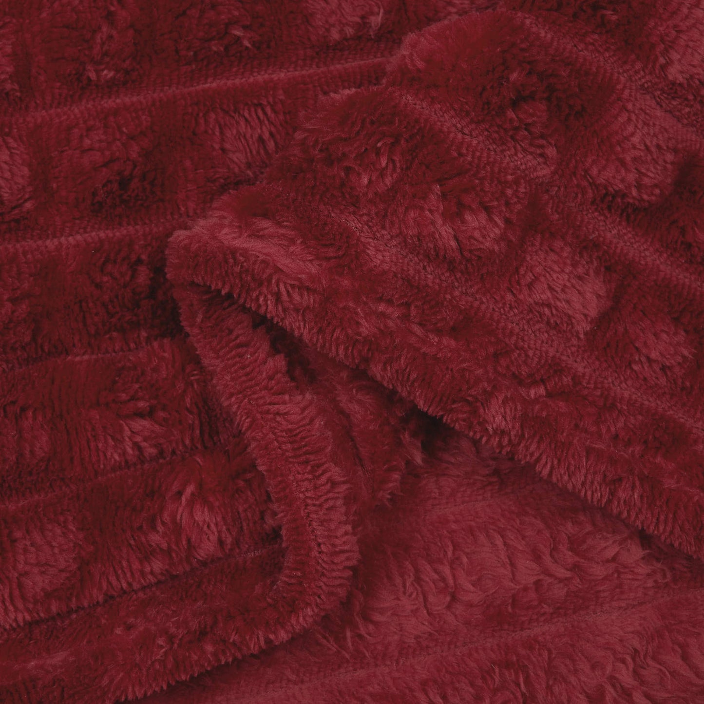 Throw Blanket Bordeaux Red 270 x 240 cm Fleece