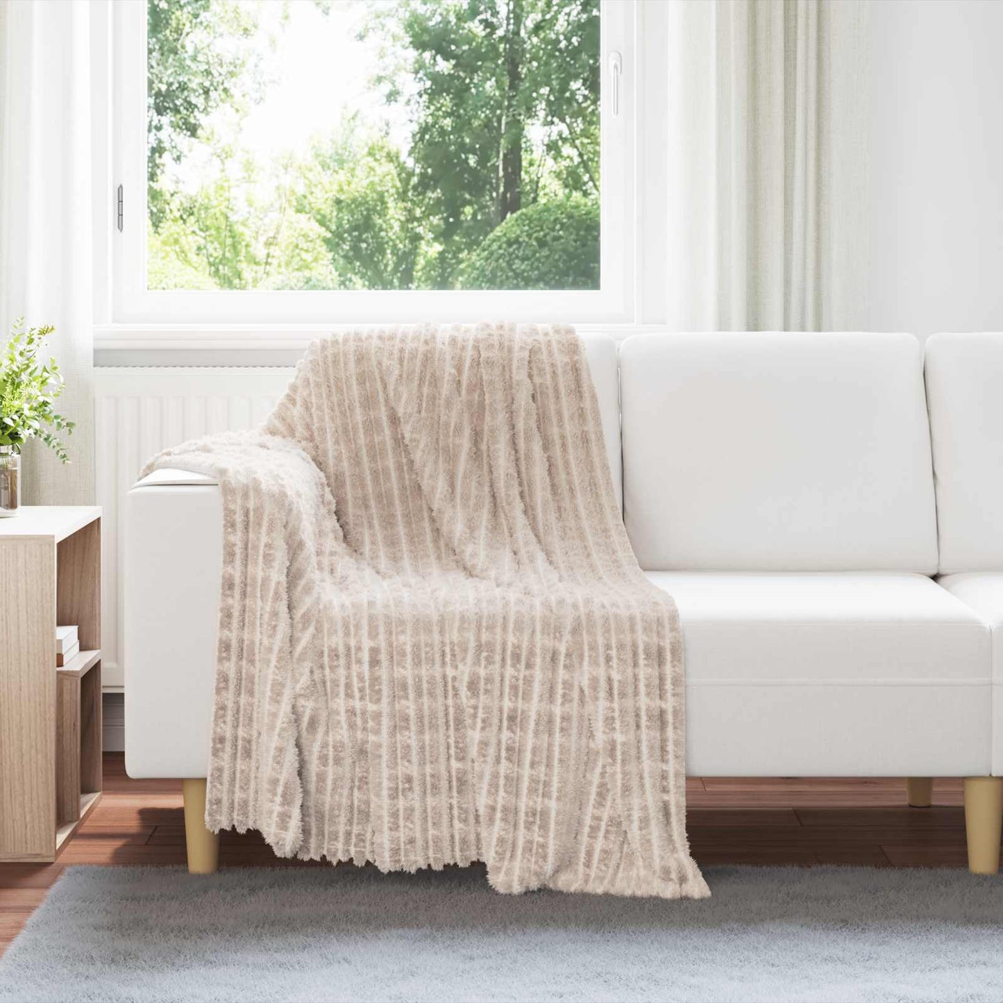Wohndecken 6 pcs Beige 150 x 130 cm Fleece