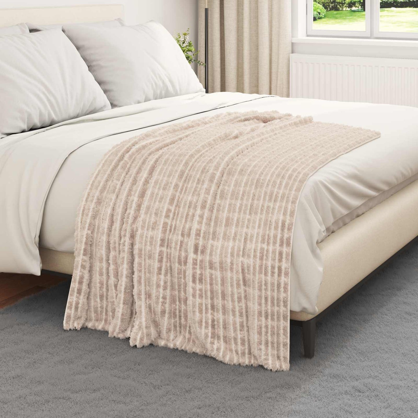 Wohndecken 6 pcs Beige 150 x 130 cm Fleece