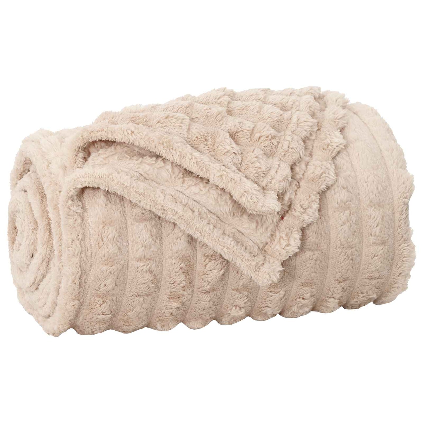 Wohndecken 6 pcs Beige 270 x 240 cm Fleece