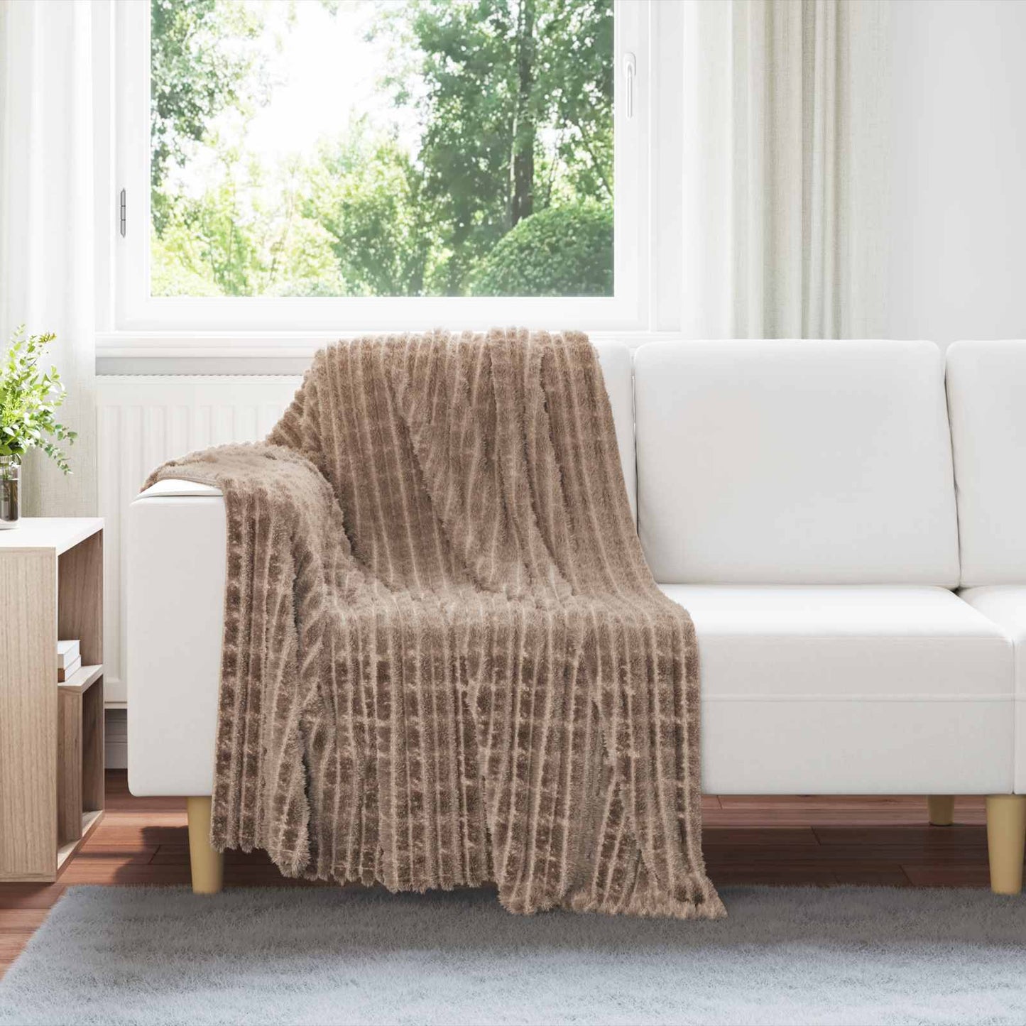 Living blankets 6 pcs camel 150 x 130 cm fleece