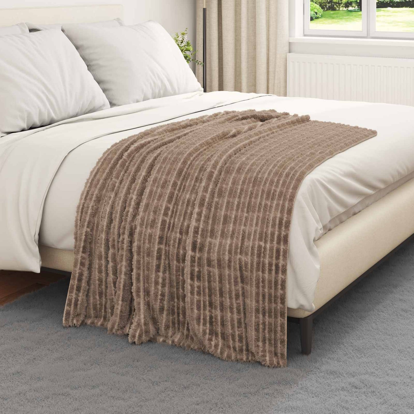 Living blankets 6 pcs camel 150 x 130 cm fleece