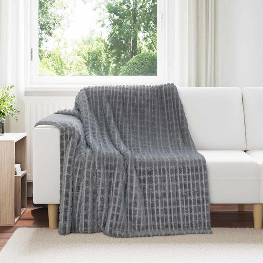Wohndecken 6 pcs Dunkelgrau 200 x 150 cm Fleece