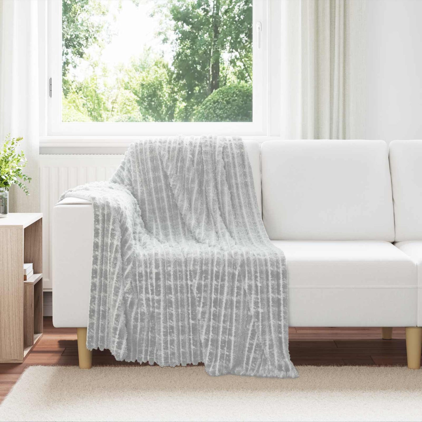 Couvertures 6 pcs Gris 150 x 130 cm Polaire