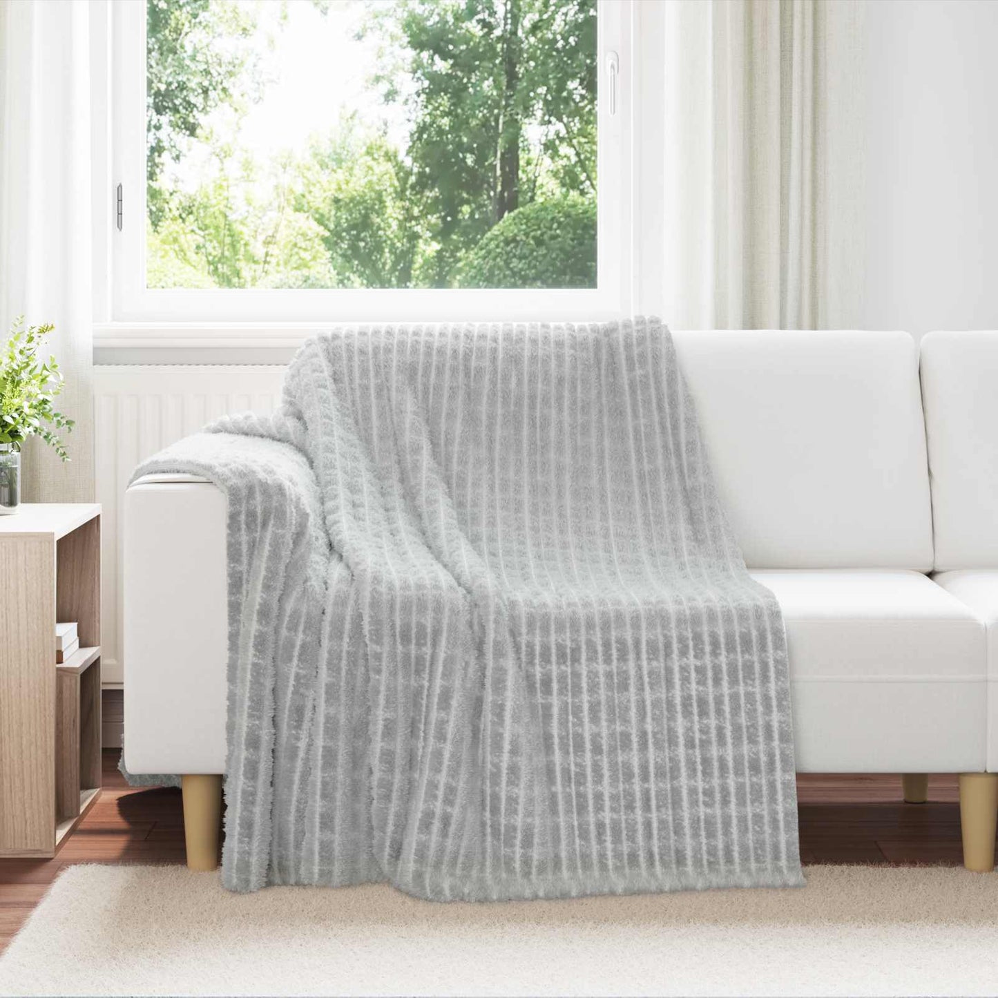 Couvertures polaires 6 pcs Gris 200 x 150 cm